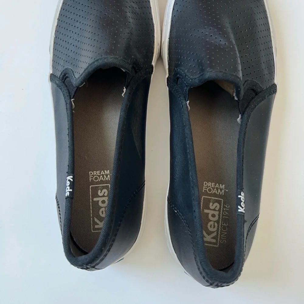 Keds Black Perforated Slip-Ons